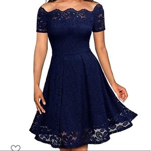 Navy blue lace dress